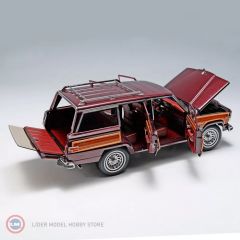 1:18 Jeep GRAND WAGONEER 1989 - Bordeaux-Cherry & Wood Panels