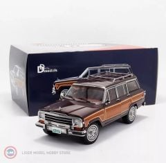 1:18 Jeep GRAND WAGONEER 1989 - Bordeaux-Cherry & Wood Panels