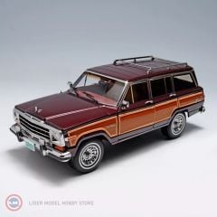 1:18 Jeep GRAND WAGONEER 1989 - Bordeaux-Cherry & Wood Panels
