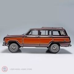 1:18 Jeep GRAND WAGONEER 1989 - Bordeaux-Cherry & Wood Panels