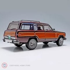 1:18 Jeep GRAND WAGONEER 1989 - Bordeaux-Cherry & Wood Panels