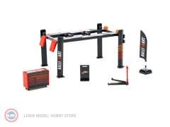 1:64 Garage Lift & Tools Set Ralliart