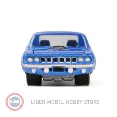 1:64 Greenlight 1971 Plymouth Cuda 440 6bbl Shaker in B5 Blue Cuda 60th Anniversary