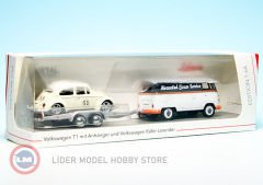 1:64 1968 Volkswagen T1, BEETLE #53 HERBIE ve Trailer
