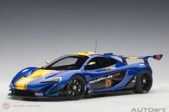 1:18 2015 Mclaren P1 GTR - #23 - blue metallicyellow stripes