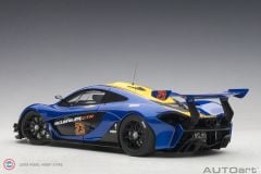 1:18 2015 Mclaren P1 GTR - #23 - blue metallicyellow stripes