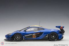 1:18 2015 Mclaren P1 GTR - #23 - blue metallicyellow stripes