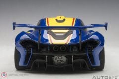 1:18 2015 Mclaren P1 GTR - #23 - blue metallicyellow stripes