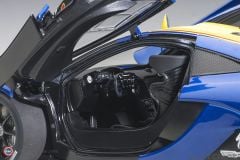 1:18 2015 Mclaren P1 GTR - #23 - blue metallicyellow stripes