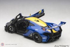 1:18 2015 Mclaren P1 GTR - #23 - blue metallicyellow stripes