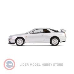 1:64 Greenlight 1999 Nissan Skyline V-Spec R34 in Sonic Silver 25th Anniversary