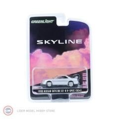 1:64 Greenlight 1999 Nissan Skyline V-Spec R34 in Sonic Silver 25th Anniversary