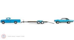 1:64 Greenlight 1969 Plymouth GTX with 1967 Dodge D200 and Flatbed Trailer Graveyard Carz TV Series
