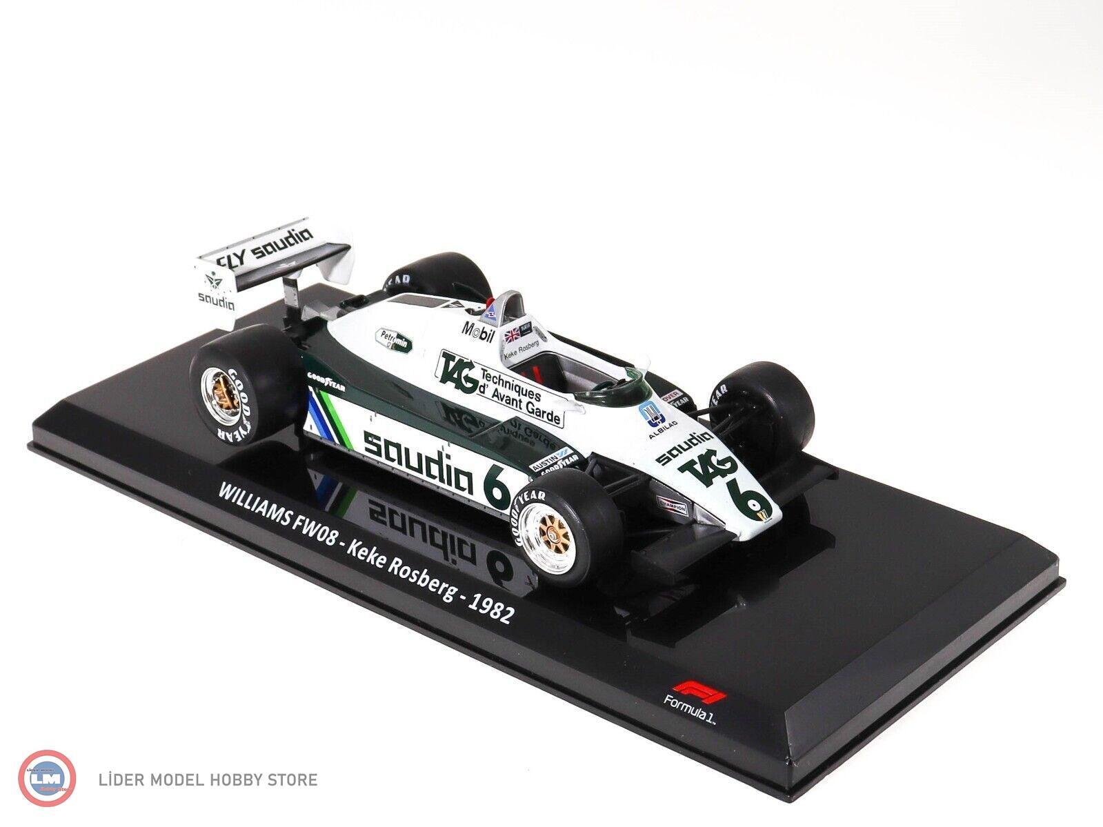 1:24 Atlas WILLIAMS FW08 #6 - Keke Rosberg 1982 - Formula 1