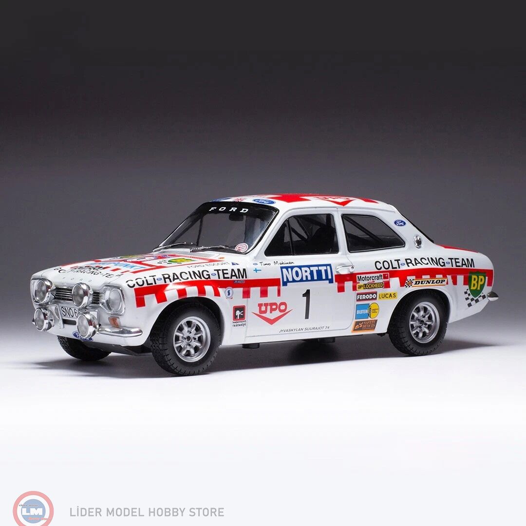 1:18 IXO 1974 Ford Escort MK I RS 1600 - #1 - 1000 Lakes Rally- T.MakinenH.Liddon