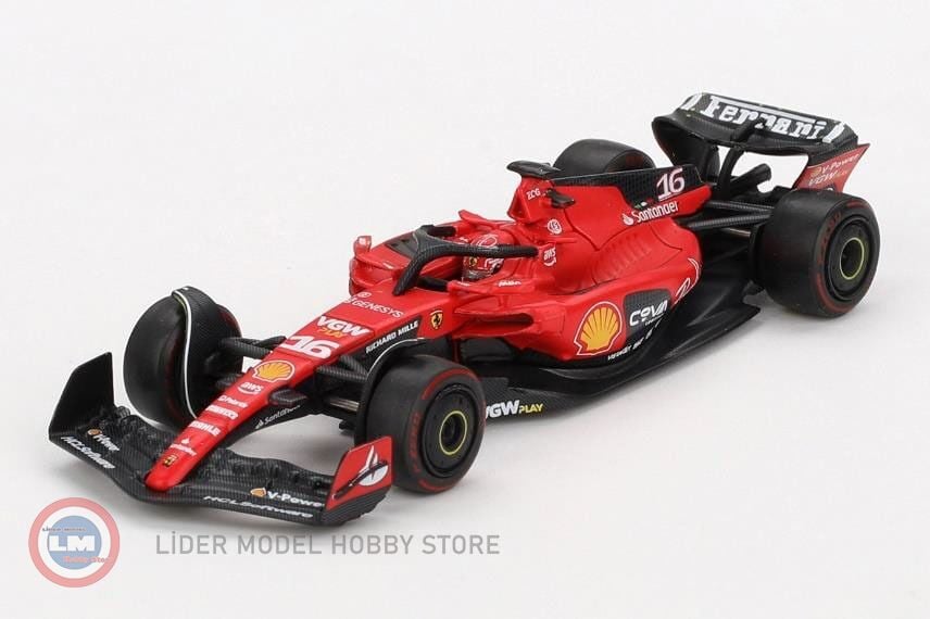 1:64 BBR 2023 Ferrari SF23 Bahrain GP 2023 #16 C Leclerc