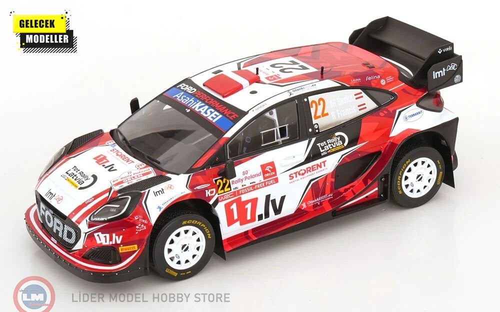 1:18 IXO 2024 Ford Puma Rally1, Rally WM, Rallye Polen #22, M.Sesks, R.Francis