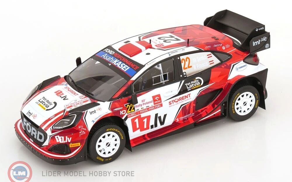 1:18 IXO 2024 Ford Puma Rally1, Rally WM, Rallye Polen #22, M.Sesks, R.Francis
