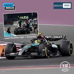 1:12 Mercedes Benz AMG Petronas #44 Abu Dhabi GP 2024 Formula 1 W15 EQ - LAST RACE - Lewis Hamilton Figürlü + Showcase