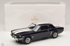 1:18 Norev 1966 Ford Mustang Coupe - Nightmist Blue