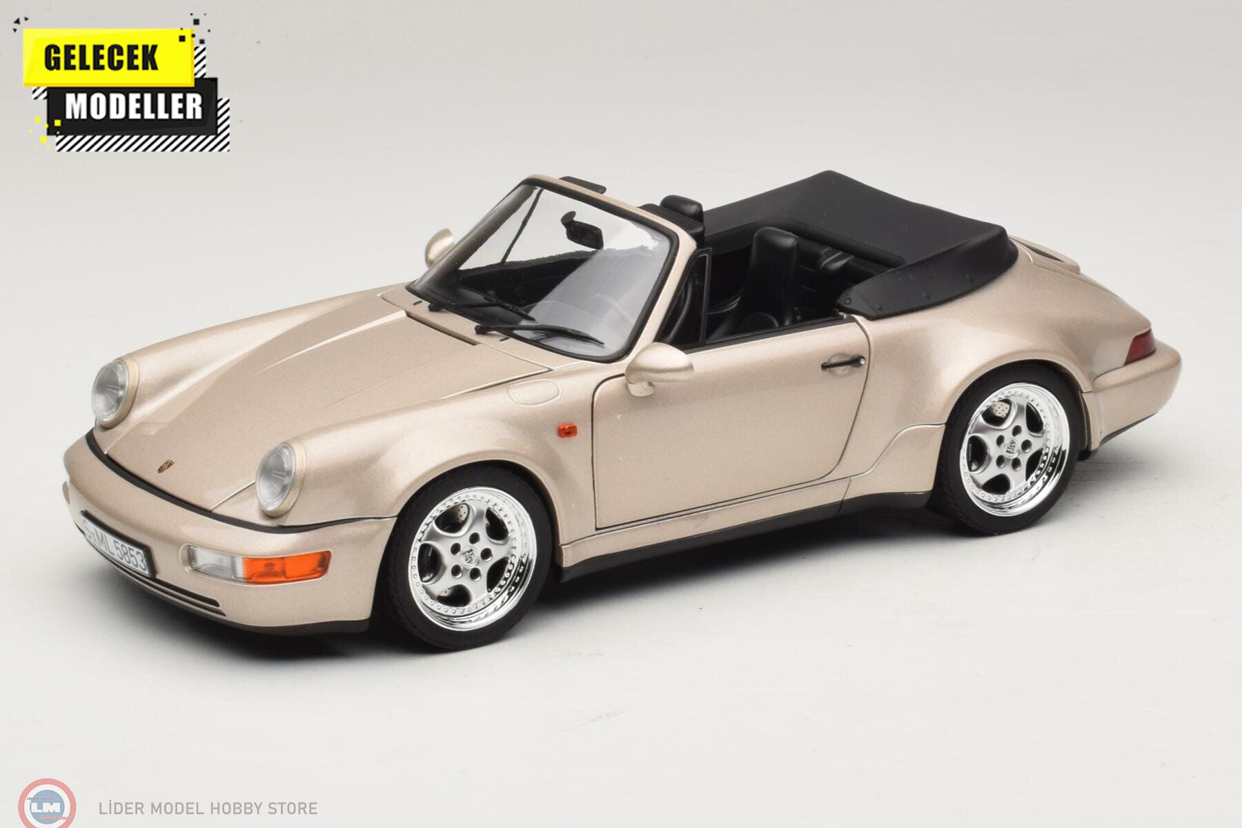 1:18 Norev 1992 Porsche 911 964 Turbo Cabriolet Zermatt Silver