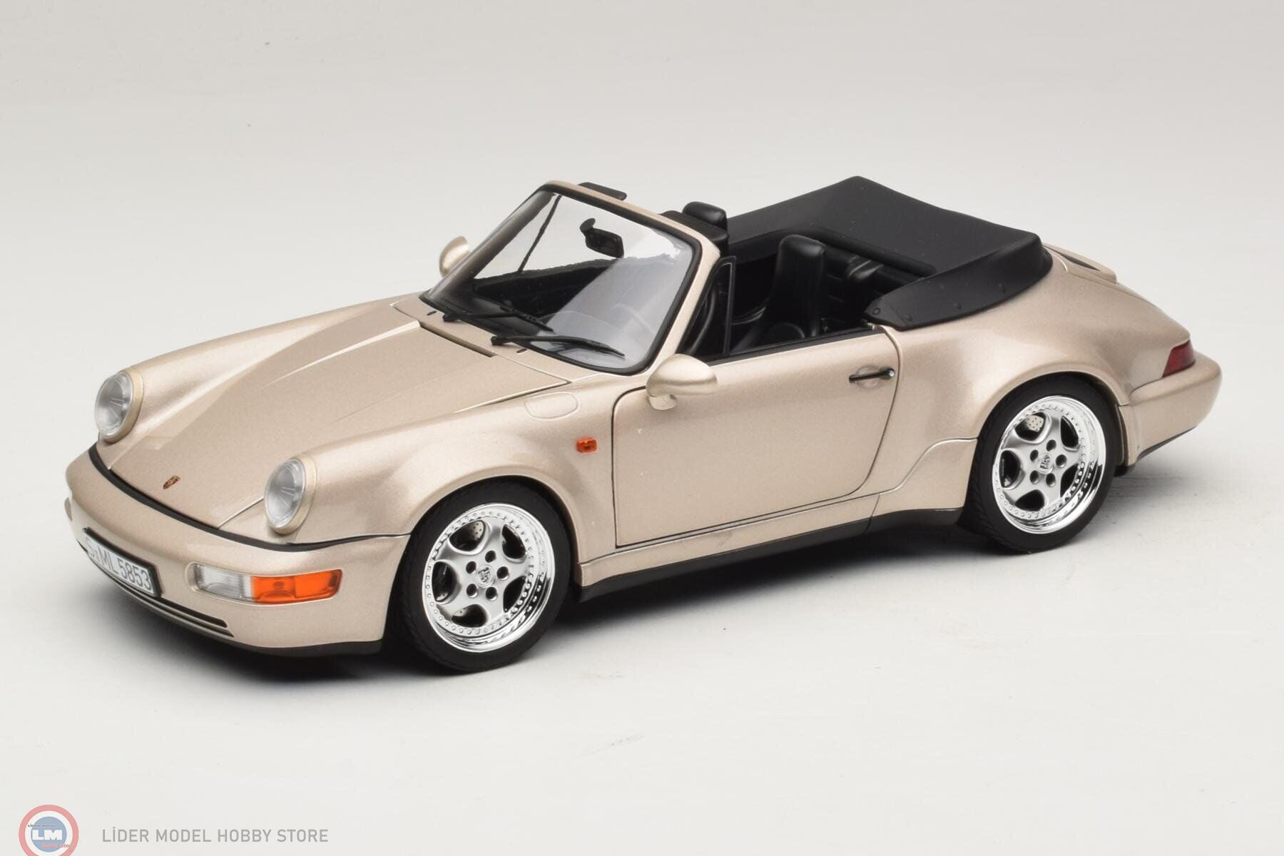 1:18 Norev 1992 Porsche 911 964 Turbo Cabriolet Zermatt Silver