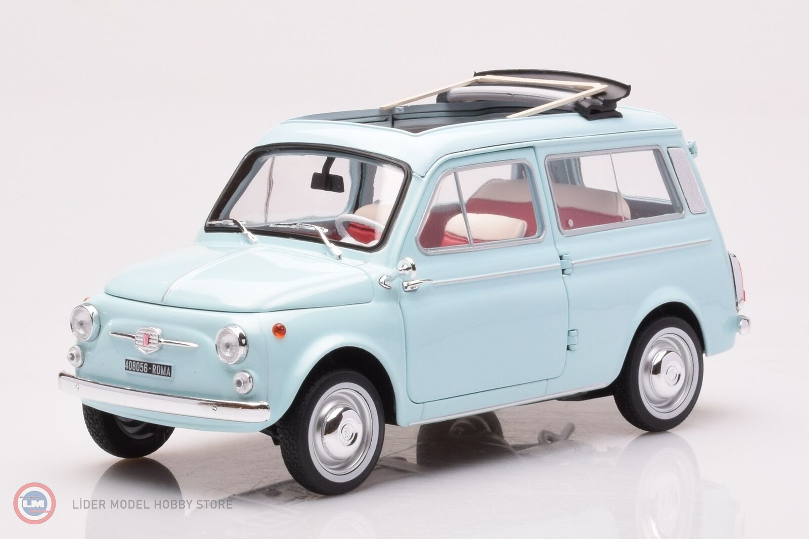 1:18 1964 Fiat 500 Giardiniera Aquamarina Blue