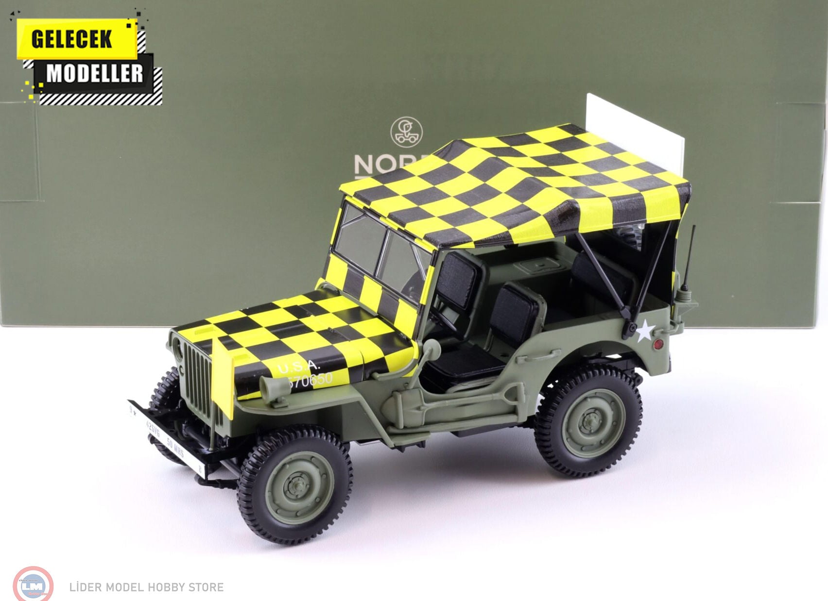 1:18 Norev 1944 Jeep Army - Follow Me