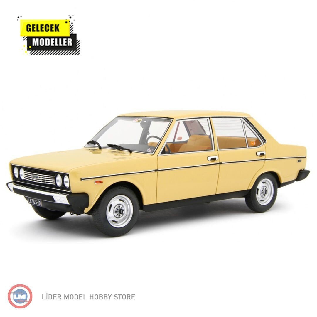 1:18 Laudo Racing 1974 Fiat 131 1600 Mirafiori Special Yellow-Beige