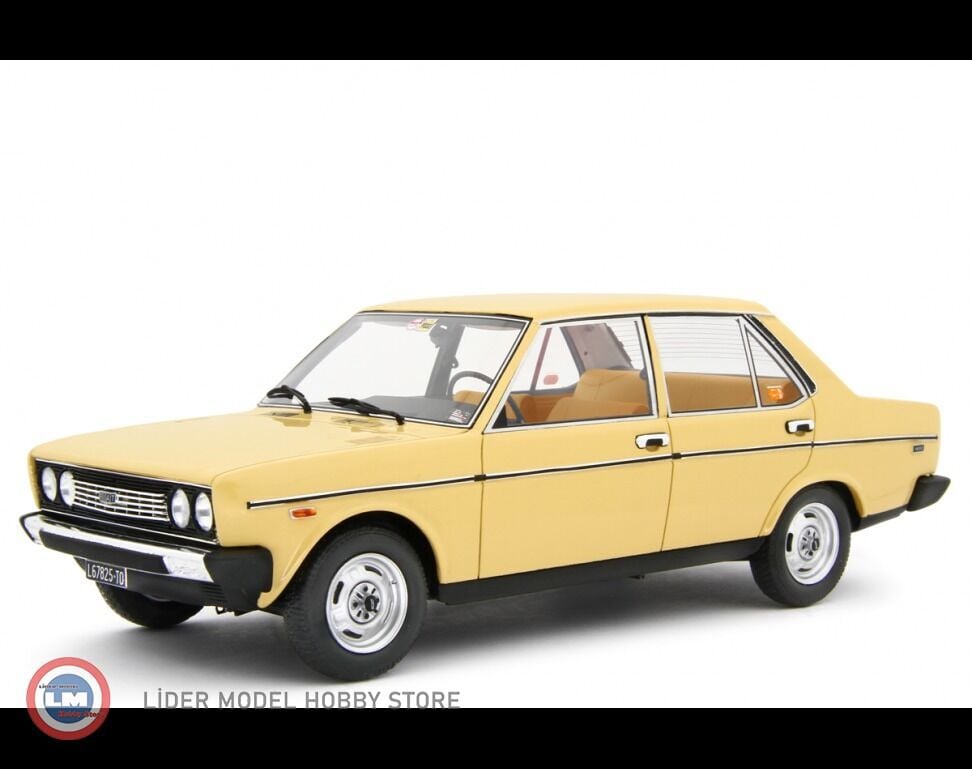 1:18 Laudo Racing 1974 Fiat 131 1600 Mirafiori Special Yellow-Beige