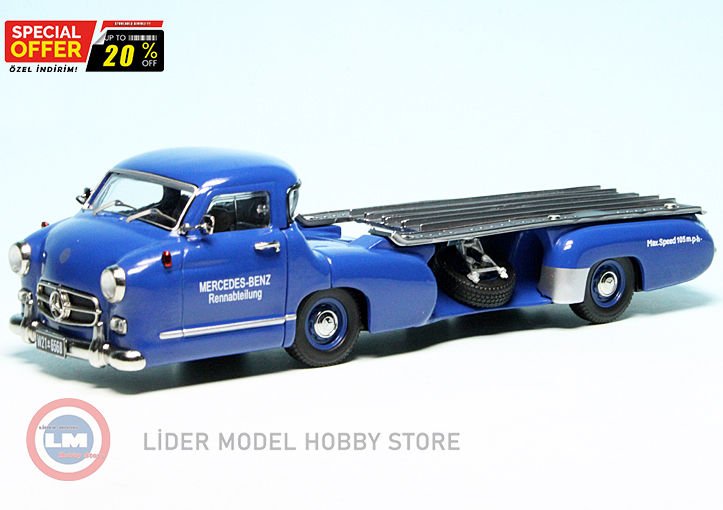 1:43 1955 Mercedes Benz RACING CAR TRANSPORTER ''The Blue Wonder''