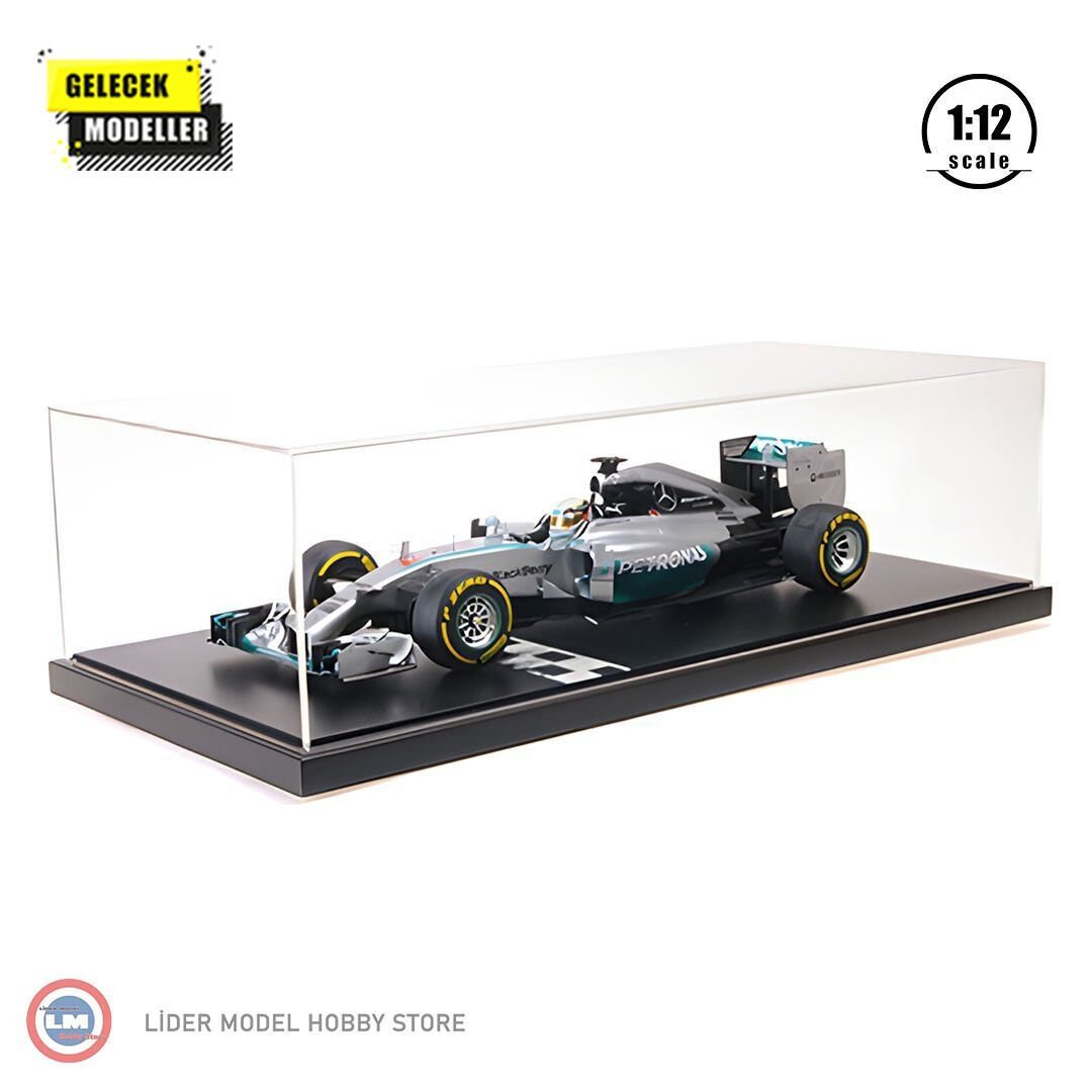 1:12 Minichamps 2014 Mercedes Benz Formula 1 W05 AMG Petronas #44 World Champion Season Lewis Hamilton With Showcase
