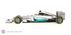 1:12 Minichamps 2014 Mercedes Benz Formula 1 W05 AMG Petronas #44 World Champion Season Lewis Hamilton With Showcase