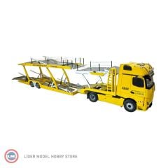1:18 NZG 2019 Mercedes Benz Actros MP5 4x2 ve LOHR Araç Taşıyıcı Trailer Set Autotransporter ADAC
