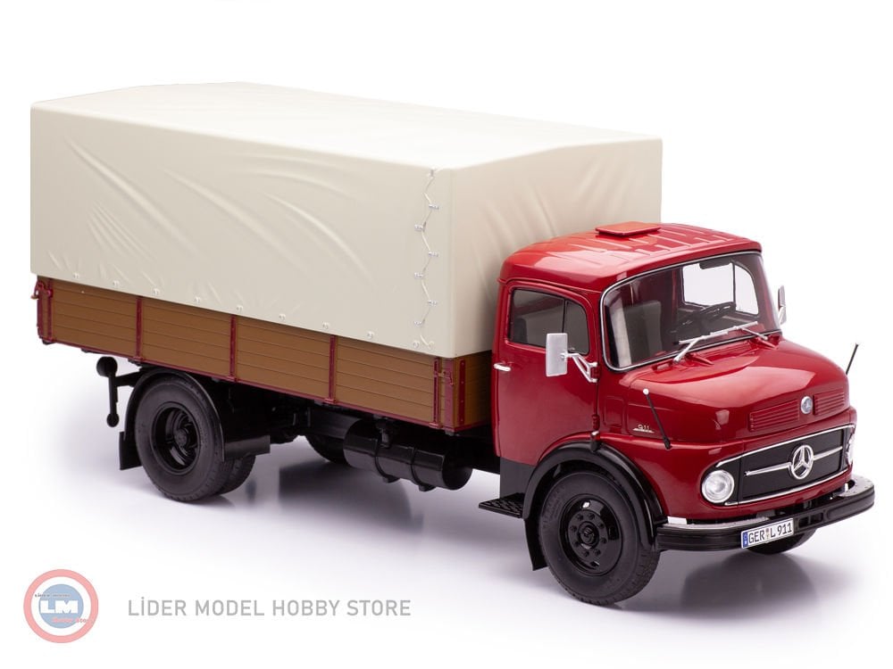 1:18 1966 Mercedes Benz L911 L 911 Pritsche Plane LKW Truck Camion