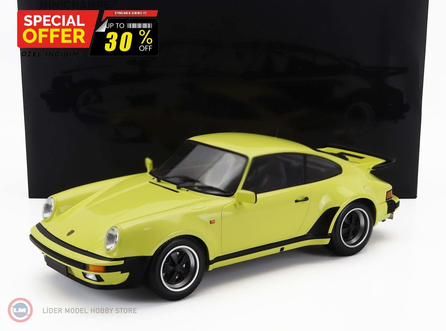 1:12 1977 Porsche 911 Turbo 3.0 Lime Yellow