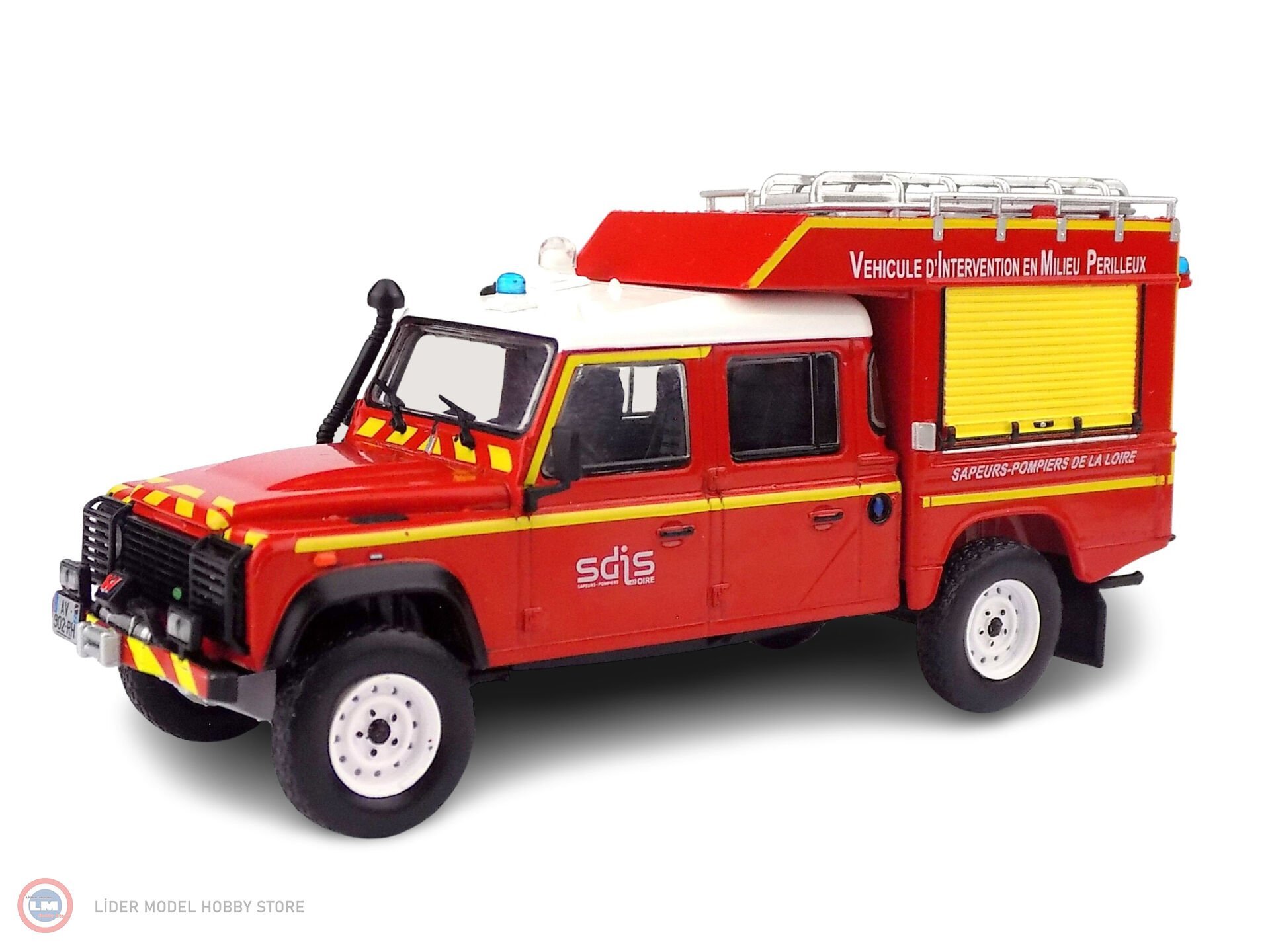 1:43 Atlas 1986 LAND ROVER DEFENDER 130 PICK-UP CLOSED İtfaiye