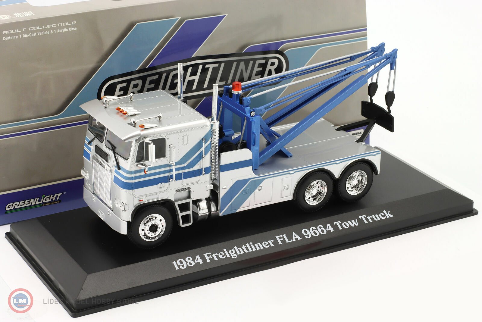 Greenlight - 1:43 1984 Freightliner FLA 9664 Tow Truck - 4.027,34