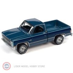 1:64 AutoWorld 1984 Chevrolet Silverado Light Blue Poly with Dark Blue Poly