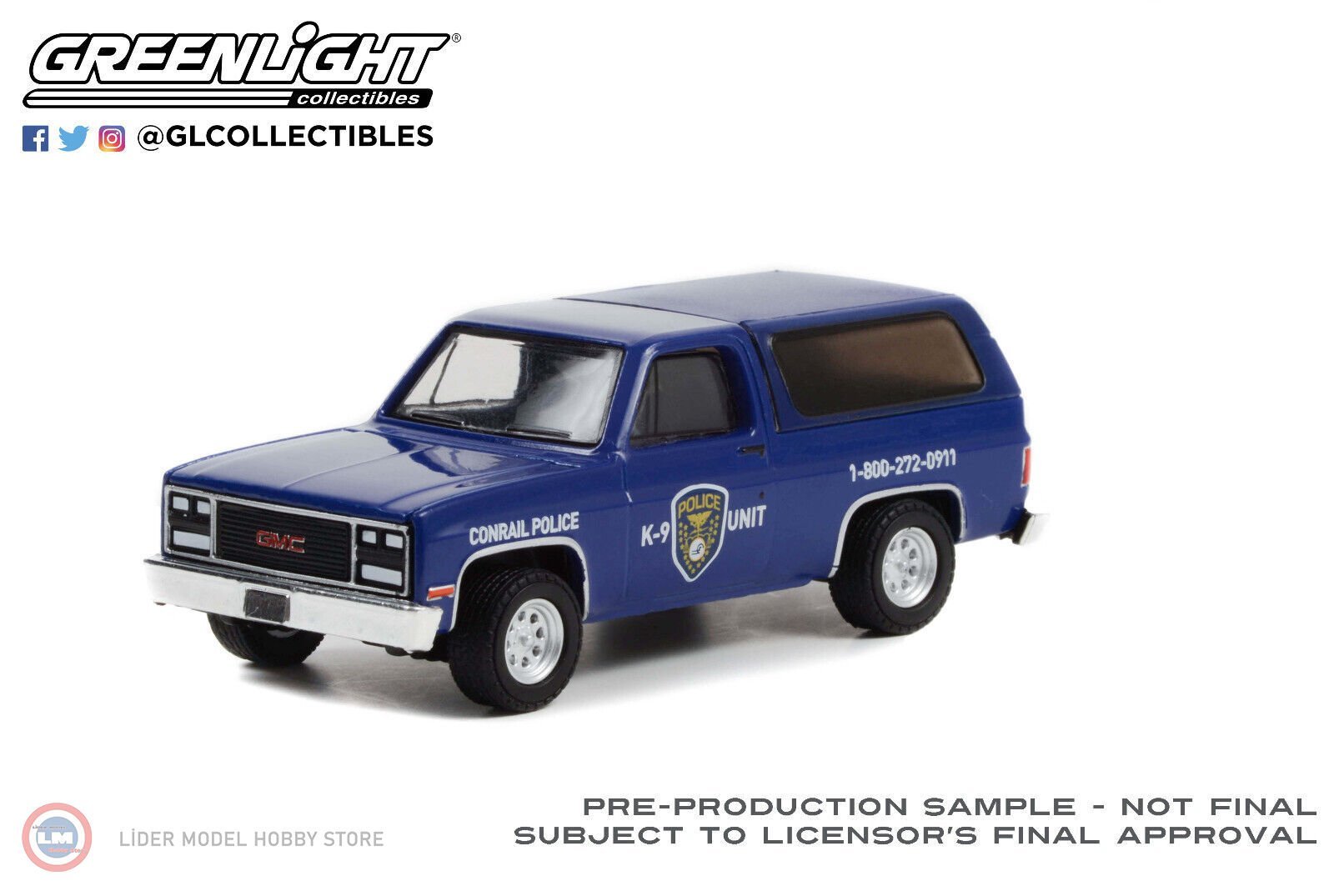 1:64 1990 GMC Jimmy - Conrail Police