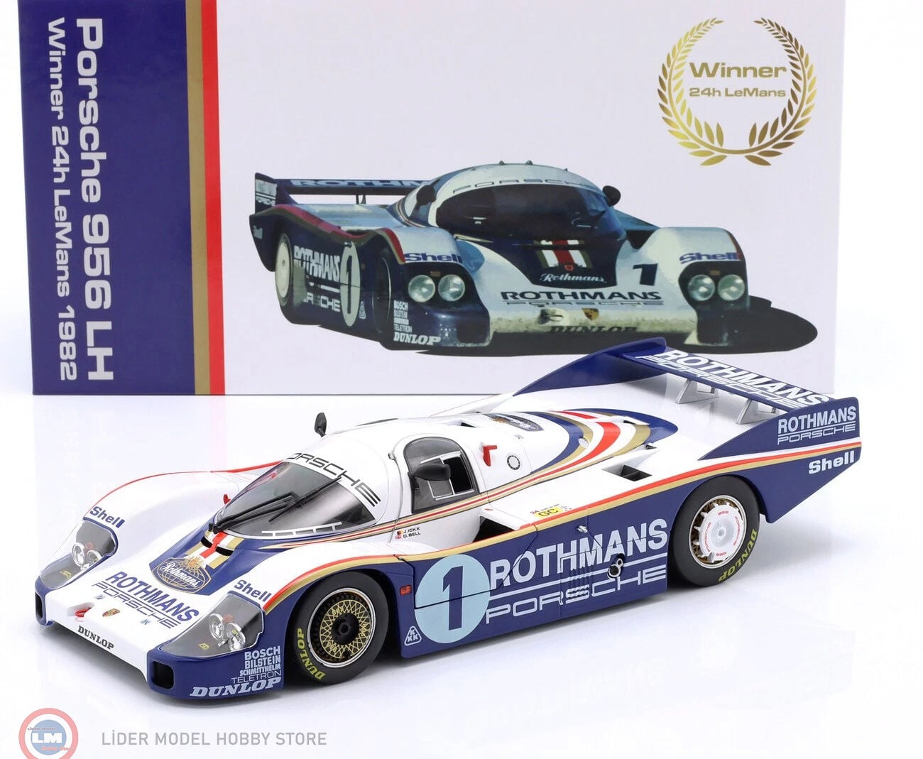 1:18 WERK83 Porsche 956 LH Rothmans #1 Winner 24h LeMans 1982 Ickx, Bell
