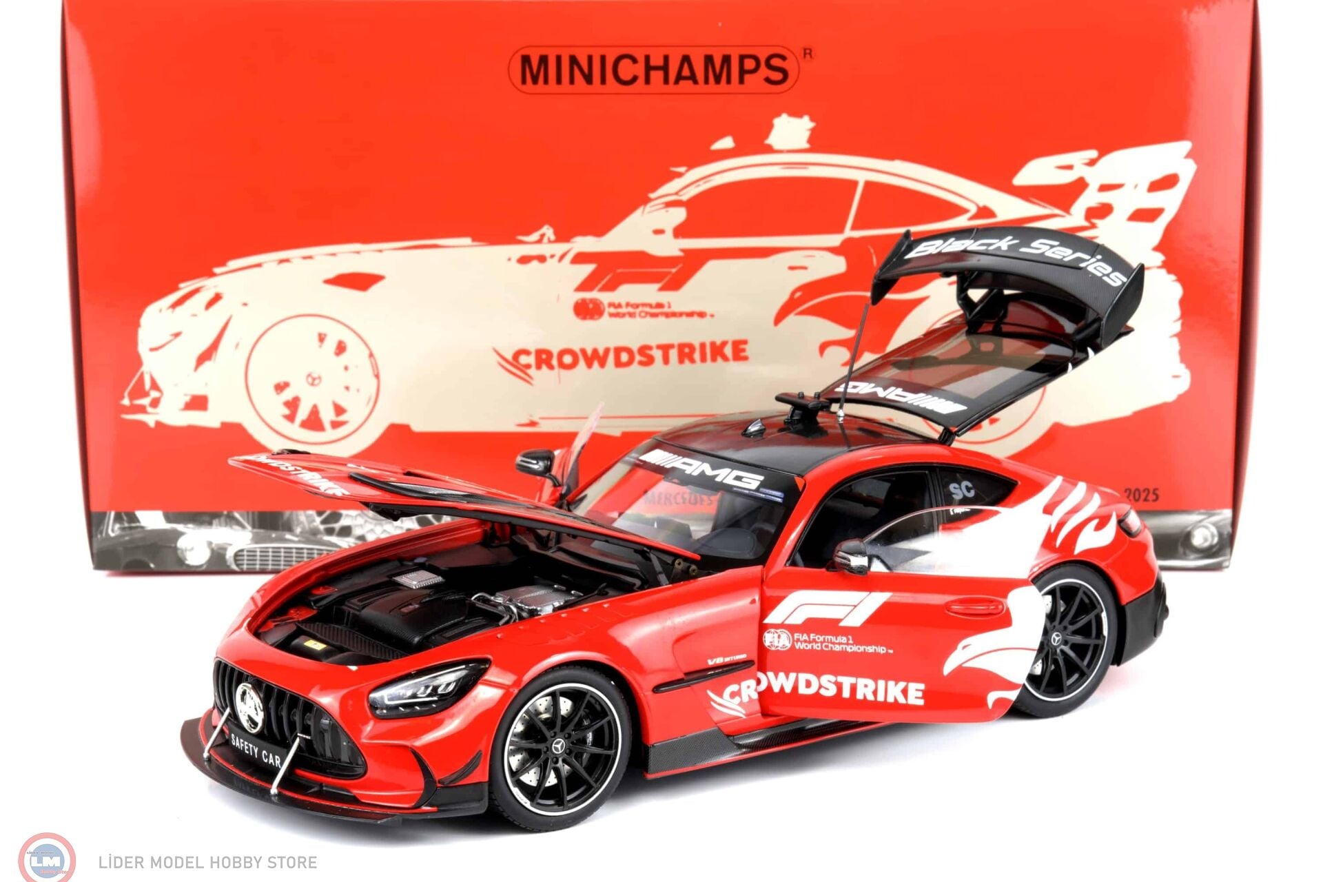 1:18 Minichamps 2025 Mercedes Benz AMG GT BLACK SERIES – SAFETY CAR F1