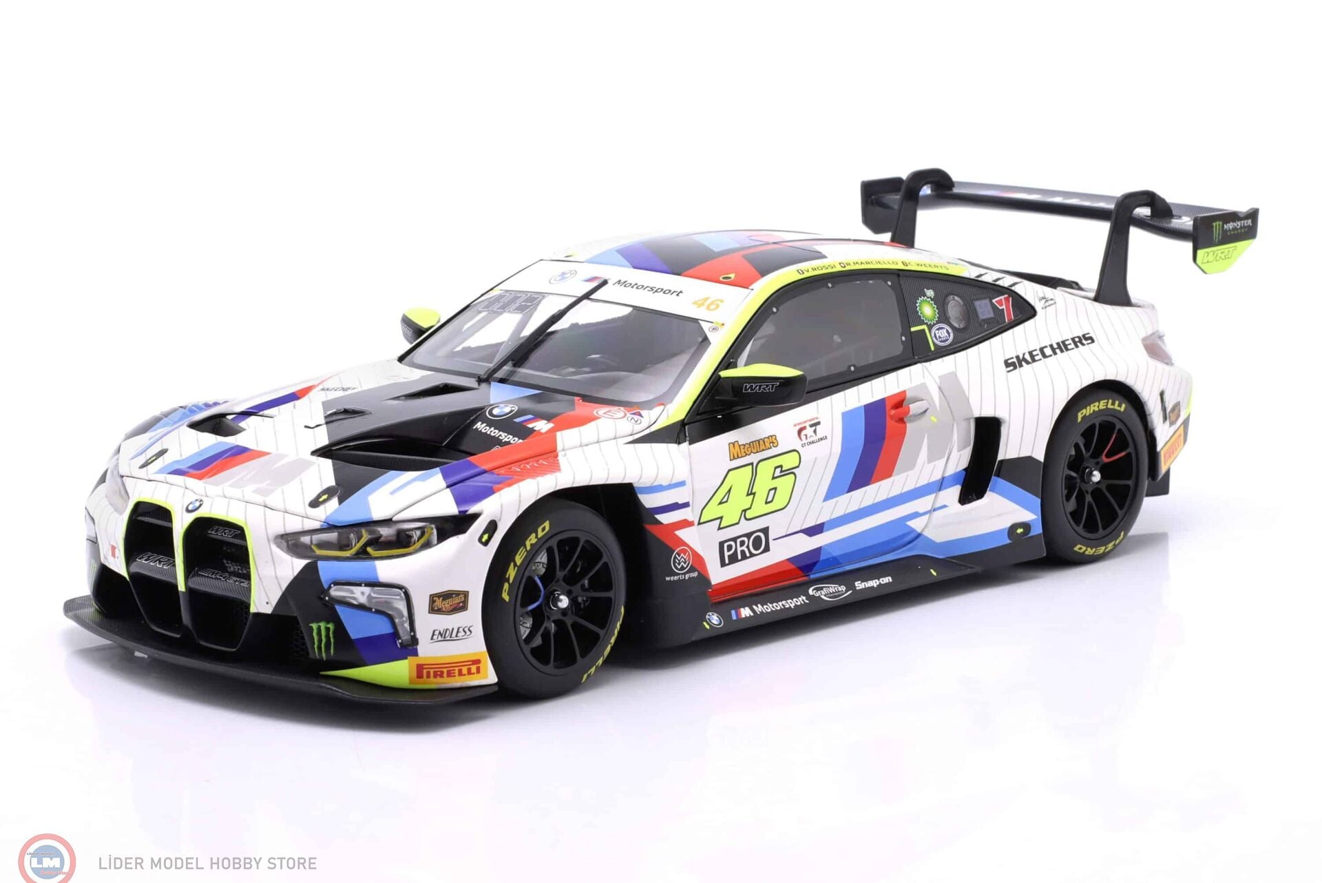 1:18 Minichamps BMW M4 GT3 EVO 3.0L Turbo #46 Valentino Rossi Raffaele Marciello Charles Weerts 12h Bathurst 2025