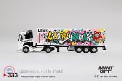 1:64 Mercedes Benz Actros With 40FT Container LBWK Kuma Graffiti