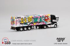 1:64 Mercedes Benz Actros With 40FT Container LBWK Kuma Graffiti
