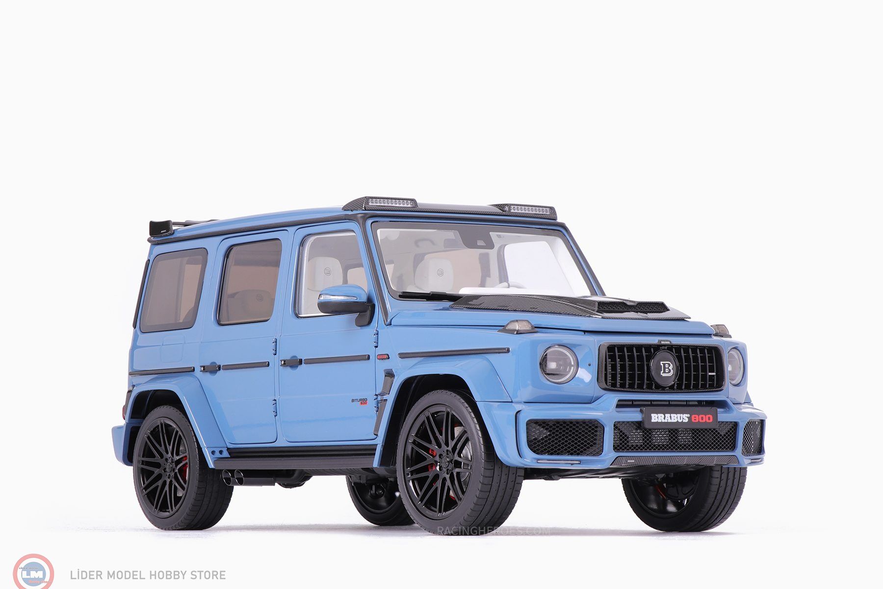 1:18 Almost Real 2020 Mercedes Benz G63 AMG Brabus 800 Porcelain Blue